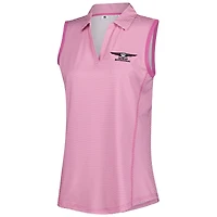 Women's FootJoy  Pink Genesis Invitational Stripe Sleeveless Polo