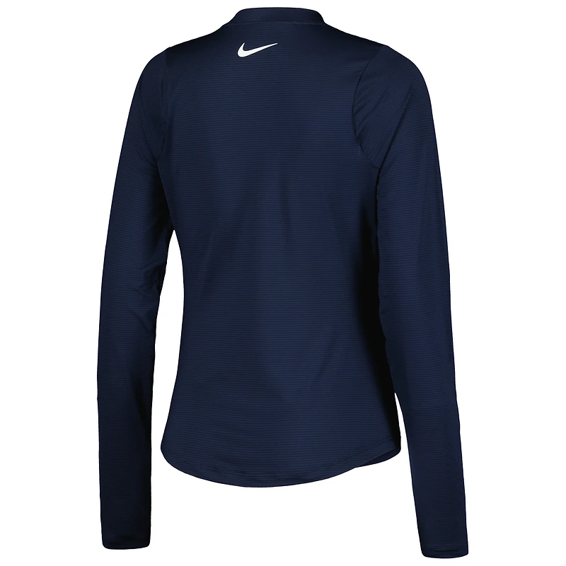 T-shirt de performance à manches longues Nike bleu marine Genesis Invitational Victory UV pour femme