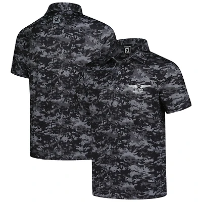 Youth FootJoy  Black Genesis Invitational Cloud Camo Polo