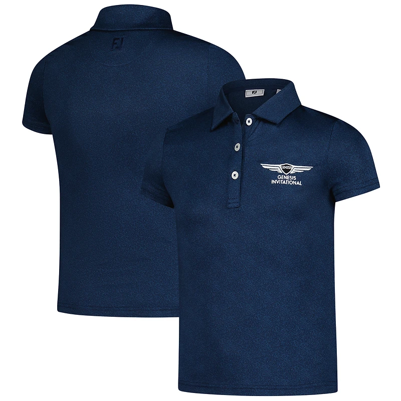 Polo bleu marine Genesis Invitational Speckle ProDry FootJoy pour jeunes