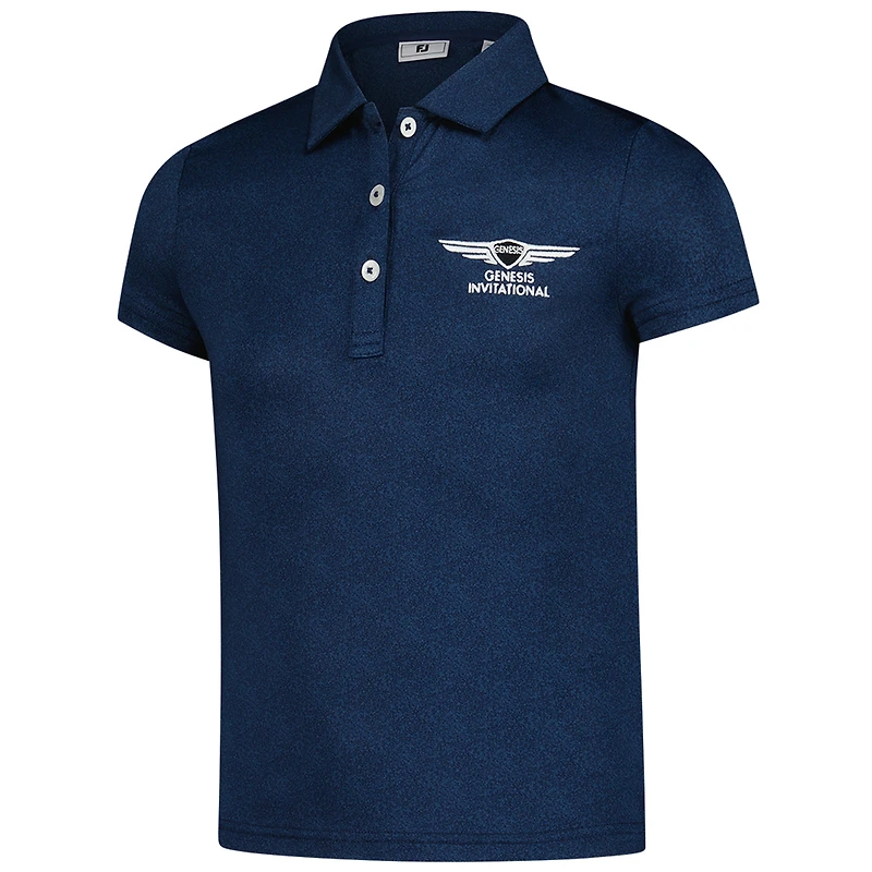 Youth FootJoy  Navy Genesis Invitational Speckle ProDry Polo