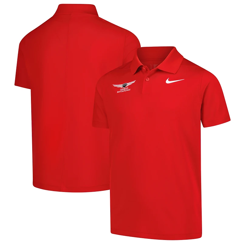 Youth Nike  Red Genesis Invitational Performance Victory Polo
