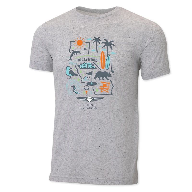 Youth Ahead White Genesis Invitational Archer Tri-Blend T-Shirt