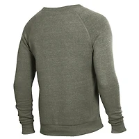 Men's Alternative Apparel Heathered Green George Mason Patriots The Champ Raglan Pullover Sweatshirt