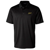 Polo extensible texturé pour homme Cutter & Buck, noir, avec logo de l'équipe George Mason Patriots, grande taille