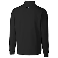 Pull-over extensible à quart de zip George Mason Patriots Traverse pour homme, noir, Cutter & Buck