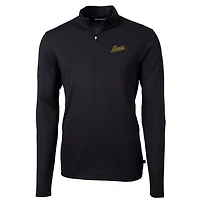 Pull-over zippé quart de tour en Pique recyclé George Mason Patriots Virtue Eco pour homme, noir, Cutter & Buck