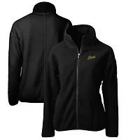 Veste polaire zippée intégrale en sherpa écologique Cascade George Mason Patriots pour femme Cutter & Buck Black