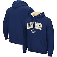 Sweat à capuche Colosseum Navy pour homme, logo et arche de l'université George Washington, version 3.0