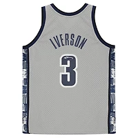 Allen Iverson Gray Georgetown Hoyas Autographed 1995-96 Mitchell & Ness Replica Jersey