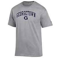 Men's Champion  Heather Gray Georgetown Hoyas Arch Over Logo T-Shirt