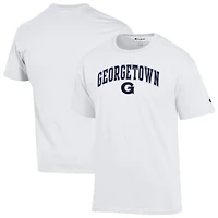 Men's Champion  Heather Gray Georgetown Hoyas Arch Over Logo T-Shirt