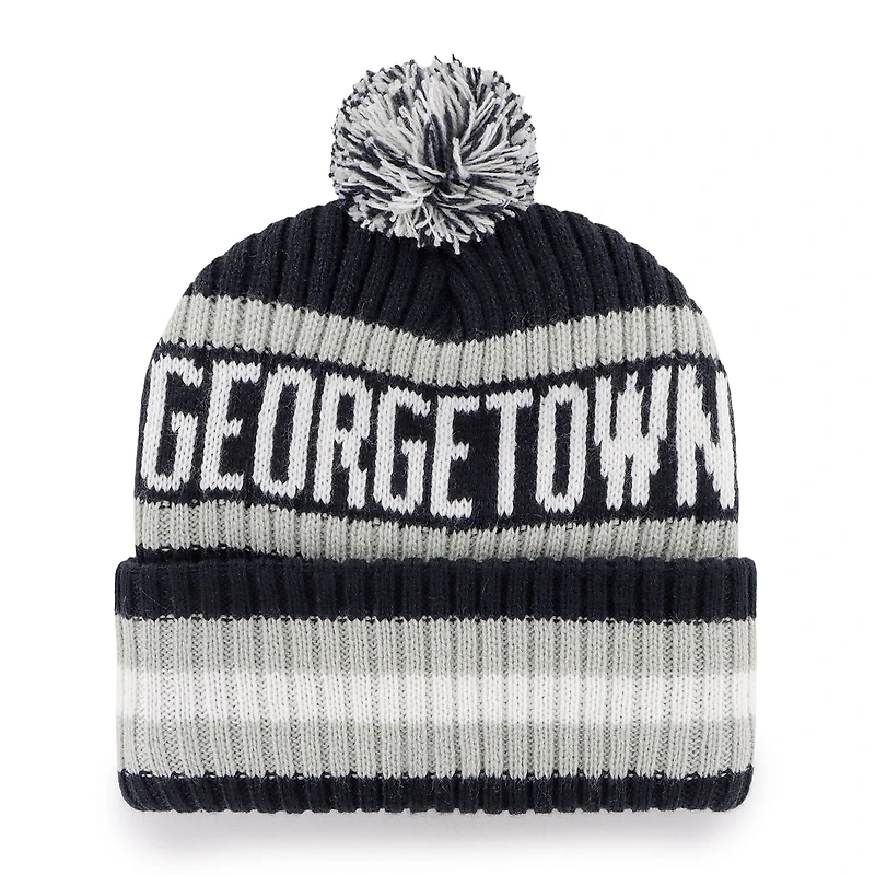 Men's '47 Navy Georgetown Hoyas Bering Cuffed Knit Hat with Pom
