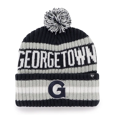 Men's '47  Navy Georgetown Hoyas Bering Cuffed Knit Hat with Pom
