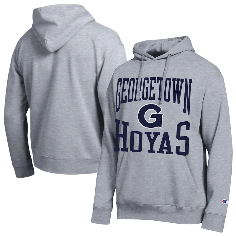 Men's Champion  Heather Gray Georgetown Hoyas Team Hoodie