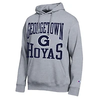 Sweat à capuche Champion pour homme, gris chiné, de l'équipe Georgetown Hoyas