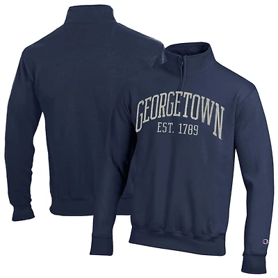 Men's Champion  Navy Georgetown Hoyas Established Date Quarter-Zip Pullover