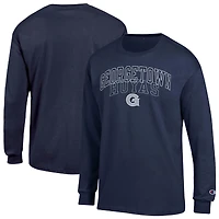 T-shirt à manches longues Champion Navy Georgetown Hoyas pour homme