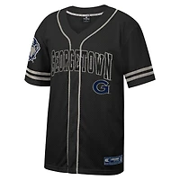Maillot de baseball boutonné en maille Free Spirited Georgetown Hoyas Colosseum noir pour hommes