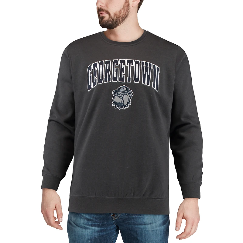 Colosseum Charcoal Georgetown Hoyas Arch & Logo Crew Neck Sweat-shirt pour homme