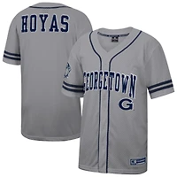 Men's Colosseum Gray Georgetown Hoyas Free Spirited Baseball Jersey