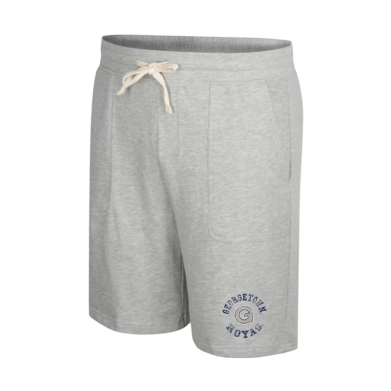 Men's Colosseum Heather Gray Georgetown Hoyas Love To Hear This Terry Shorts