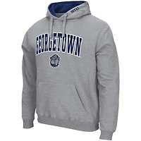 Chandail à capuchon Colosseum Georgetown Hoyas Arch and Logo gris chiné pour hommes