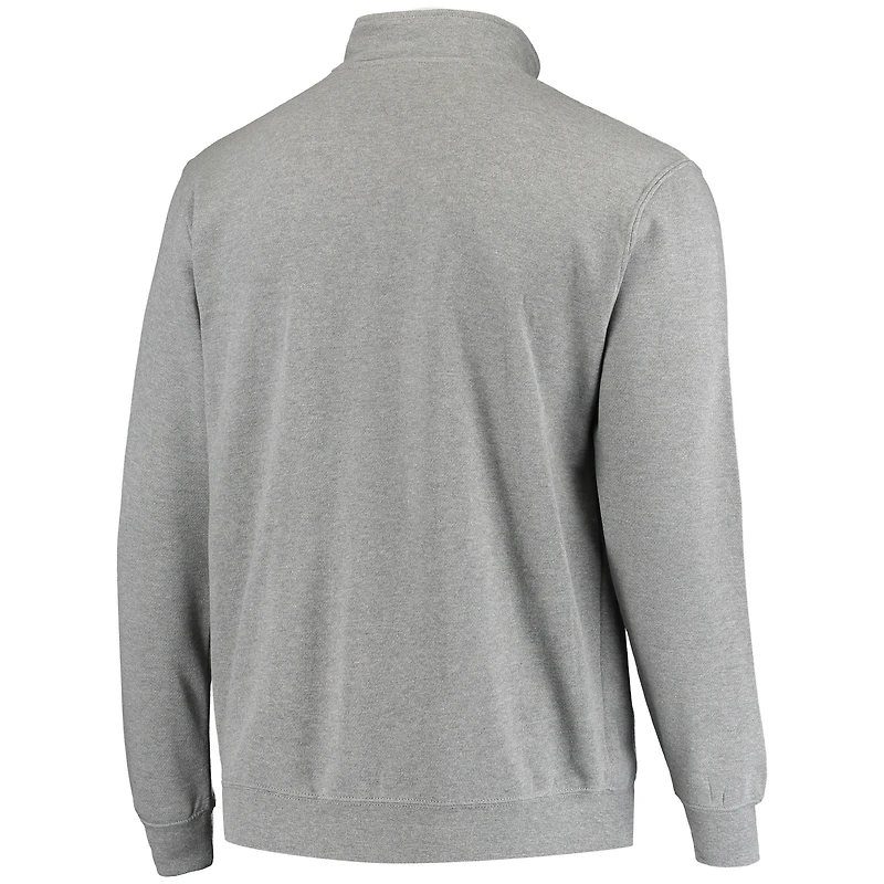 Colosseum Heathered Grey Georgetown Hoyas Tortugas Logo Quarter-Zip Jacket