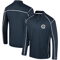 Men's Colosseum Navy Georgetown Hoyas Cameron Quarter-Zip Windshirt