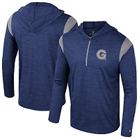 Men's Colosseum Navy Georgetown Hoyas Dozer Half-Zip Windshirt