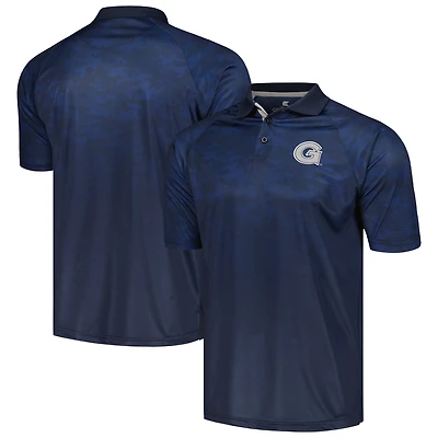 Polo à manches raglan Georgetown Hoyas Honeycomb Colosseum Navy pour hommes