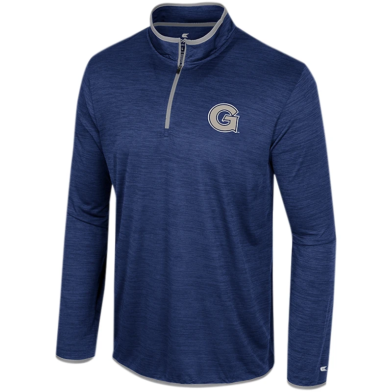 Men's Colosseum Navy Georgetown Hoyas Wright Quarter-Zip Windshirt