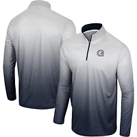 Men's Colosseum White/Navy Georgetown Hoyas Laws of Physics Quarter-Zip Windshirt