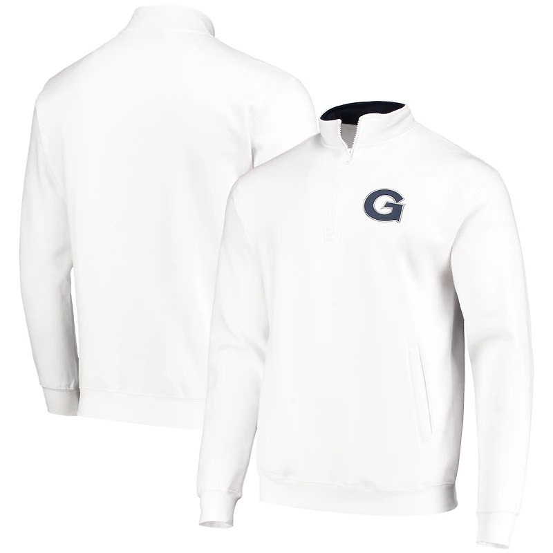 Colosseum White Georgetown Hoyas Tortugas Logo Quarter-Zip Jacket Homme