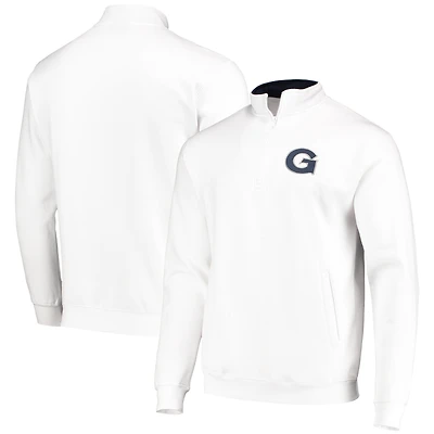 Men's Colosseum White Georgetown Hoyas Tortugas Logo Quarter-Zip Jacket