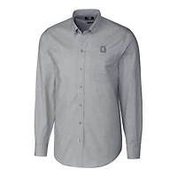 Men's Cutter & Buck Charcoal Georgetown Hoyas Vault Big Tall Oxford Long Sleeve Button-Down Shirt