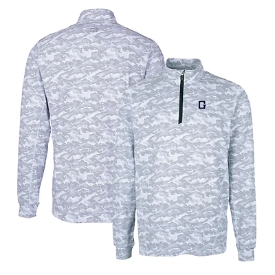 Pull-over extensible à imprimé camouflage Georgetown Hoyas Vault Traverse pour homme, couleur anthracite, avec fermeture éclair quart de tour