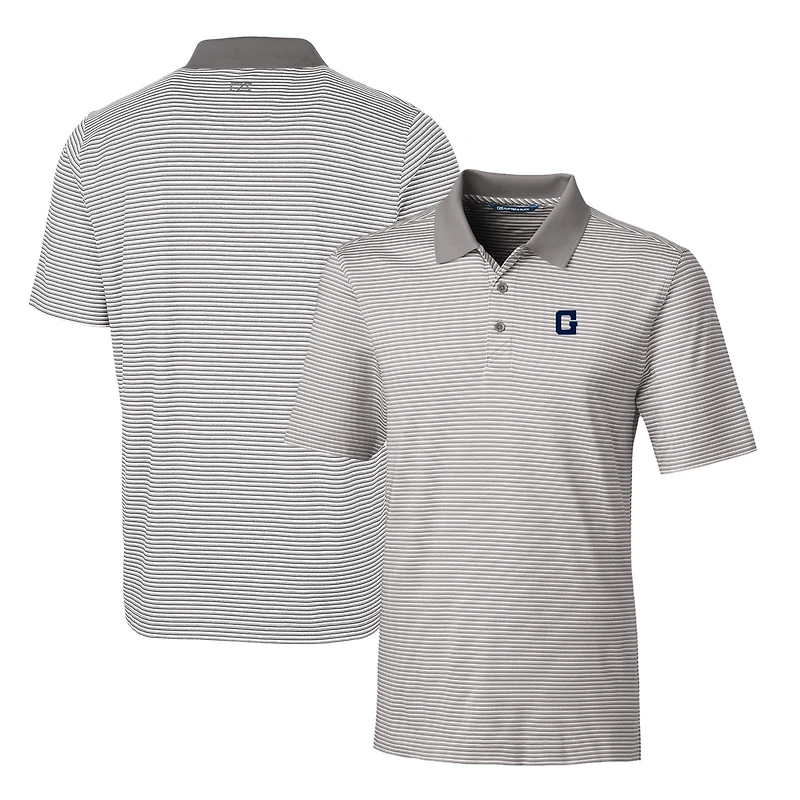 Polo extensible à rayures ton sur Georgetown Hoyas Forge pour homme, gris Cutter & Buck