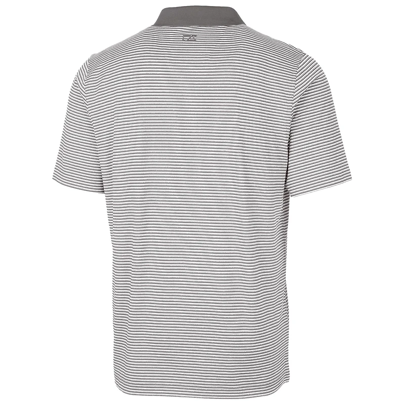 Polo extensible à rayures ton sur Georgetown Hoyas Forge pour homme, gris Cutter & Buck