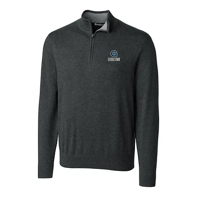 Veste demi-zippée Lakemont pour homme, couleur charbon chiné, de grande et taille, des Georgetown Hoyas Cutter & Buck