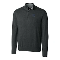 Men's Cutter & Buck Heather Charcoal Georgetown Hoyas Lakemont Quarter-Zip Pullover Sweater