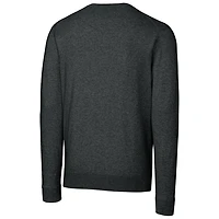 Men's Cutter & Buck Heather Charcoal Georgetown Hoyas Lakemont Tri-Blend V-Neck Pullover Sweater