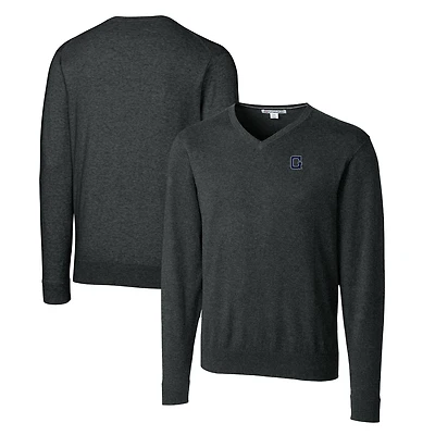 Pull-over à col en V Cutter & Buck Heather Charcoal Georgetown Hoyas Lakemont pour homme