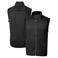 Gilet en tricot à fermeture éclair intégrale pour homme, couleur anthracite, Cutter & Buck, Georgetown Hoyas Mainsail