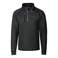 Pull-over demi-zippé en tricot Georgetown Hoyas Mainsail pour homme, couleur anthracite, Cutter & Buck