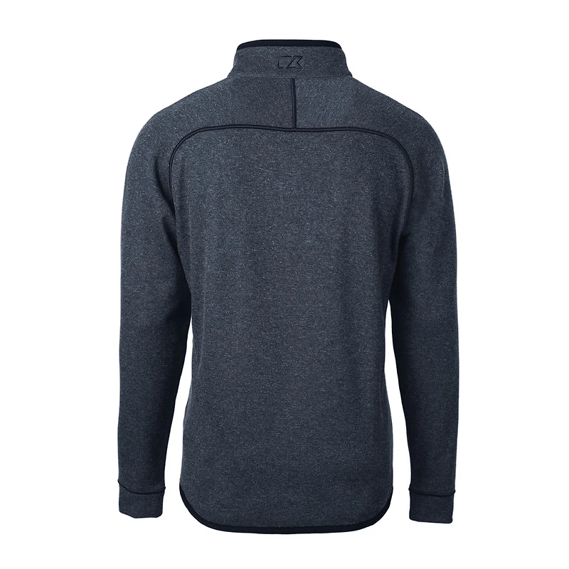 Pull-over demi-zippé en tricot pour homme, coupeur et Buck, bleu marine chiné, Georgetown Hoyas Mainsail, grandes tailles
