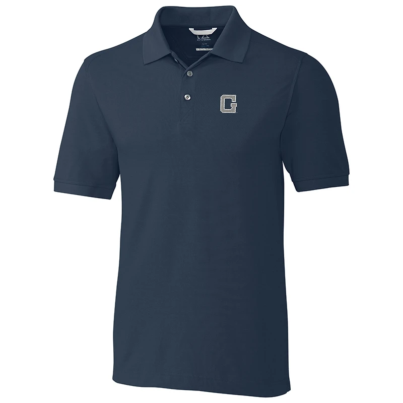 Men's Cutter & Buck Navy Georgetown Hoyas Big Tall College Vault Advantage DryTec Tri-Blend Polo
