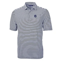 Men's Cutter & Buck Navy Georgetown Hoyas Big Tall Team Logo Virtue Eco Pique Stripe Recycled Polo