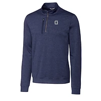 Pull-over zippé quart de tour pour homme, bleu marine, Georgetown Hoyas Heathered Vault Stealth, Cutter & Buck