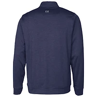 Pull-over zippé quart de tour pour homme, bleu marine, Georgetown Hoyas Heathered Vault Stealth, Cutter & Buck